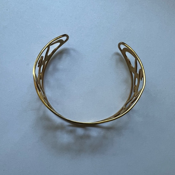 Gold Tone Celestial Cuff Bracelet - Picture 5 of 10